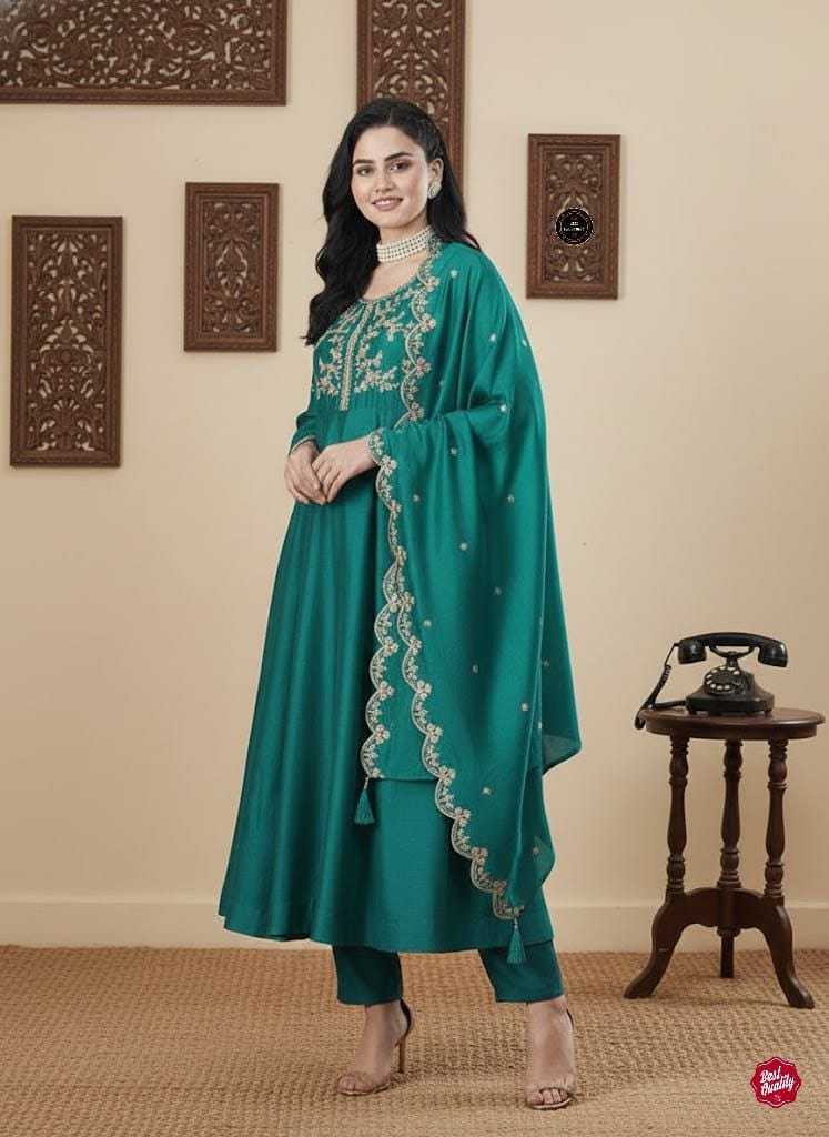 Vichitra Silk Anarkali Kurti