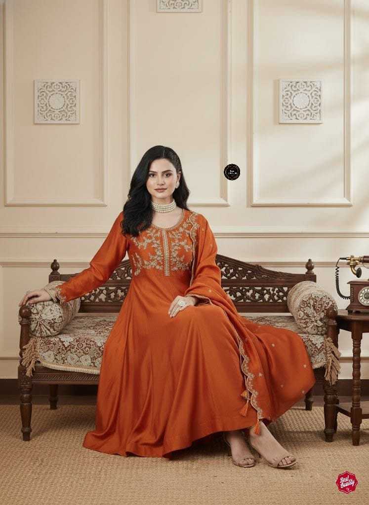Vichitra Silk Anarkali Kurti