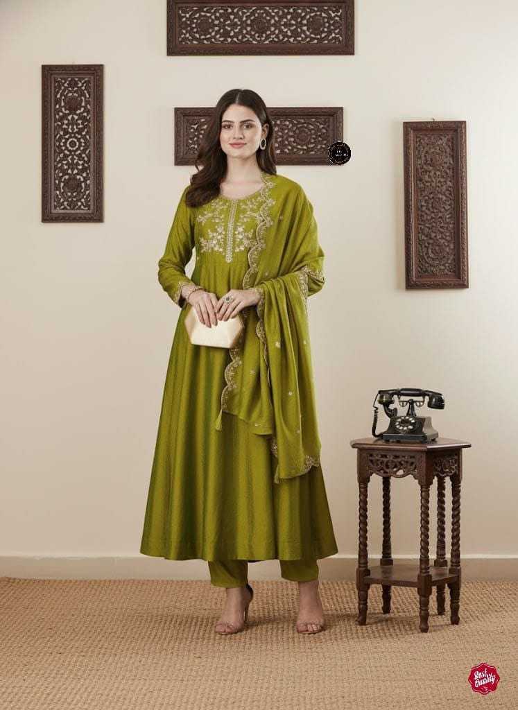 Vichitra Silk Anarkali Kurti