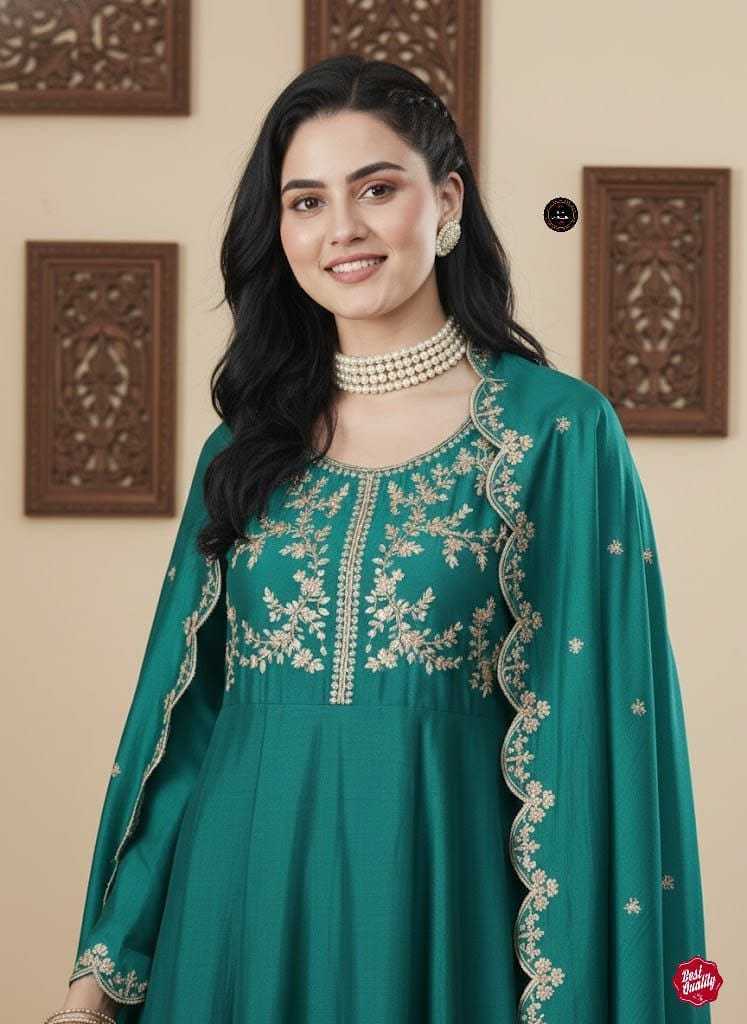 Vichitra Silk Anarkali Kurti