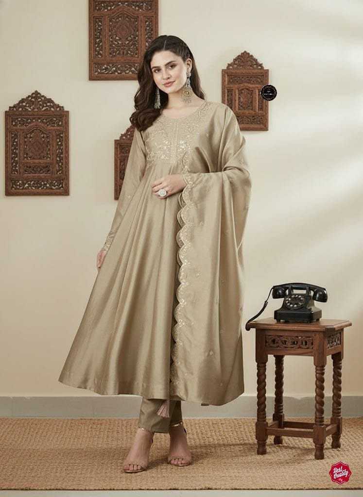 Vichitra Silk Anarkali Kurti