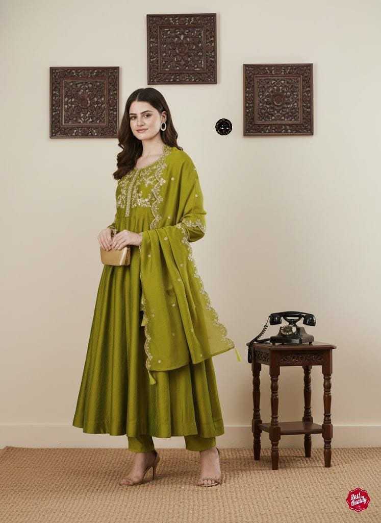 Vichitra Silk Anarkali Kurti