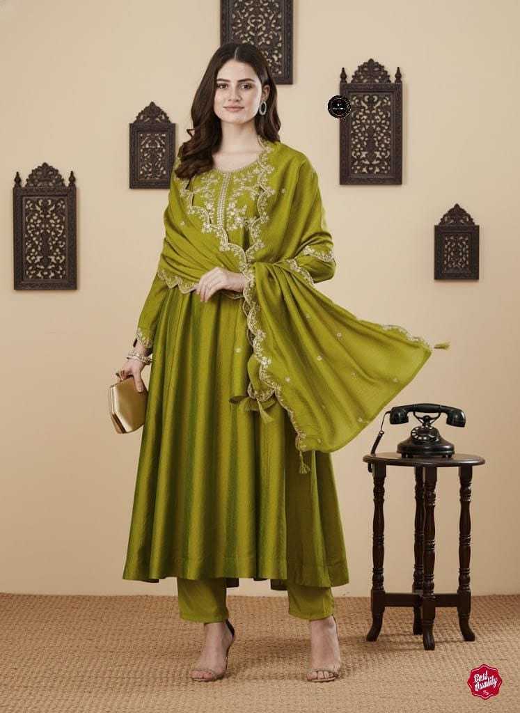 Vichitra Silk Anarkali Kurti