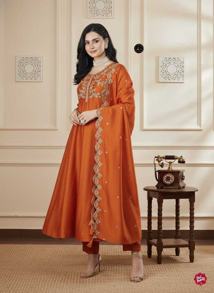 Vichitra Silk Anarkali Kurti