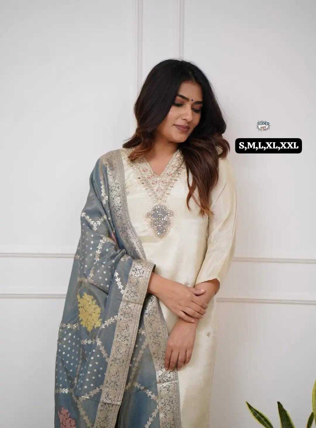 Viscose Chanderi Party Wear Kurti