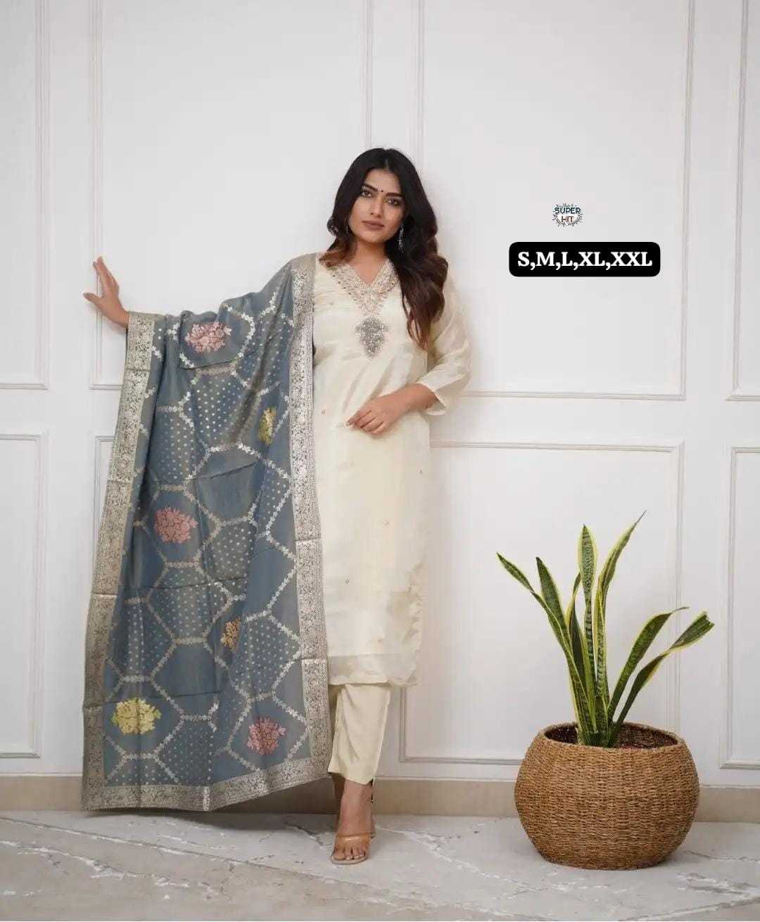 Viscose Chanderi Party Wear Kurti