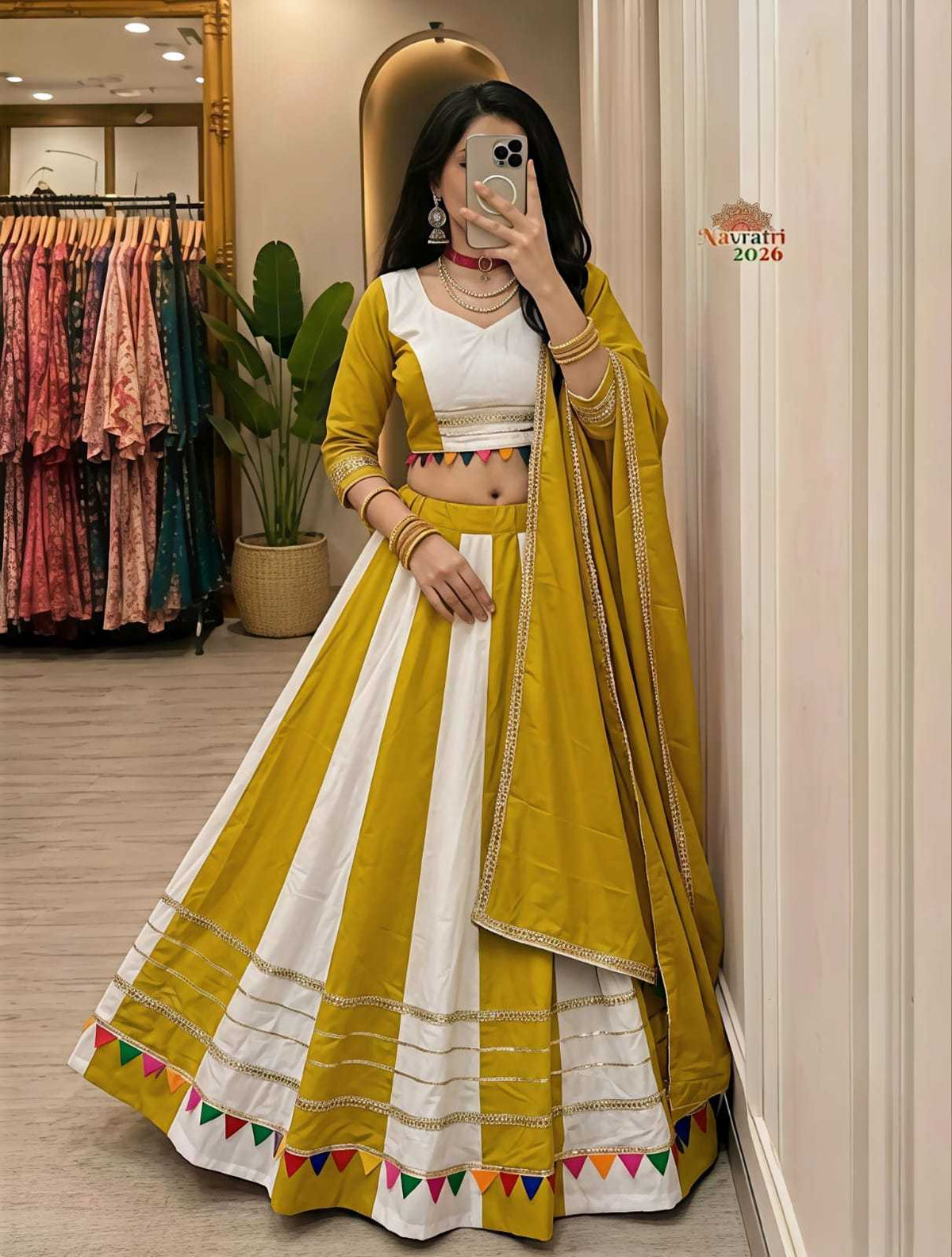 Aditi Heavy Roman Silk Designer Lehenga