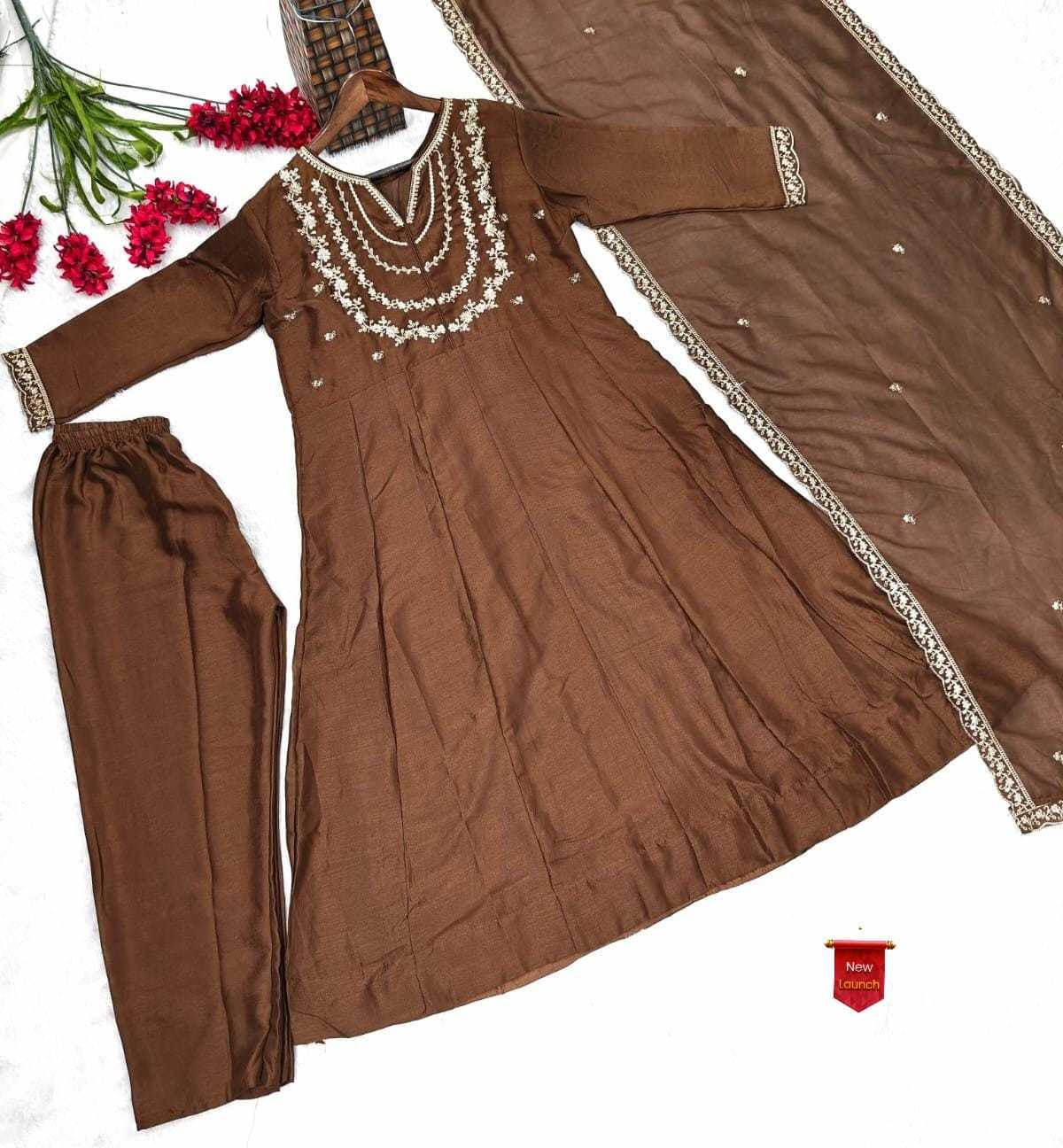 Aranya Vichitra Silk Embroidered Kurti