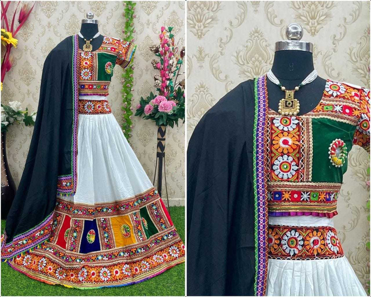 Freshta Rayon Embroidered Lehenga