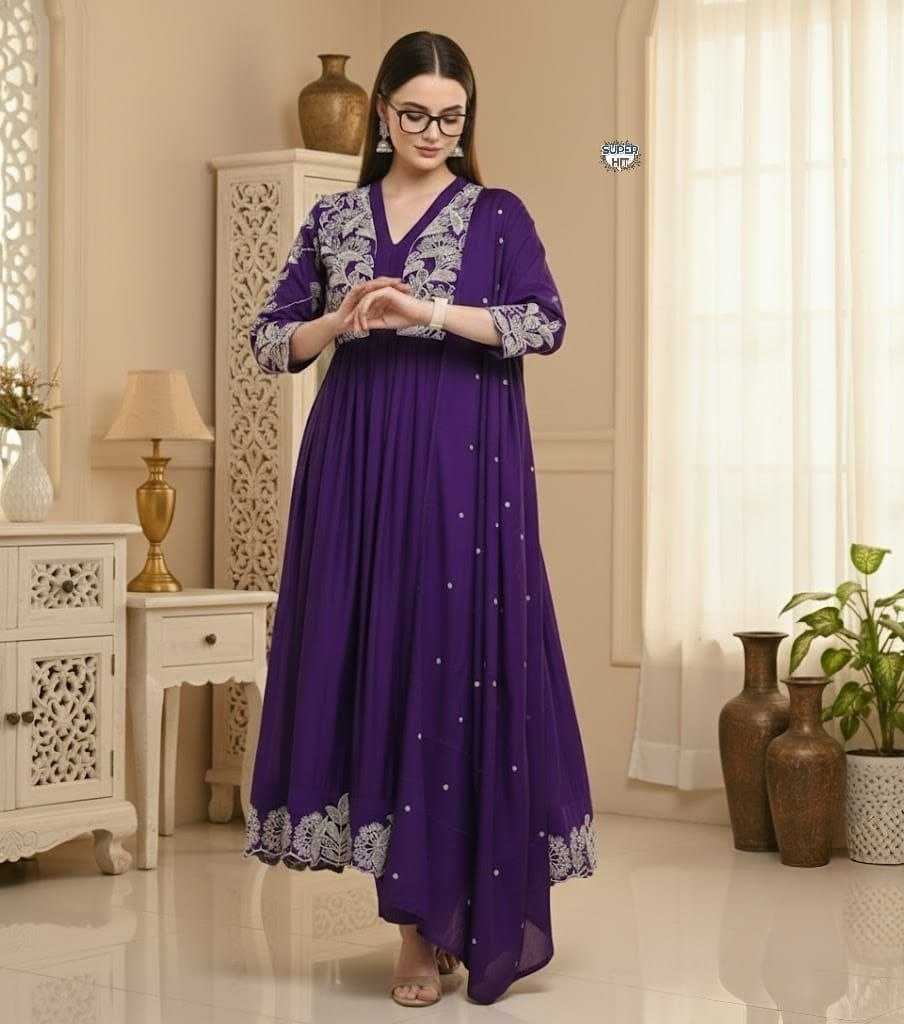 Heavy Roman Silk Fancy Gown