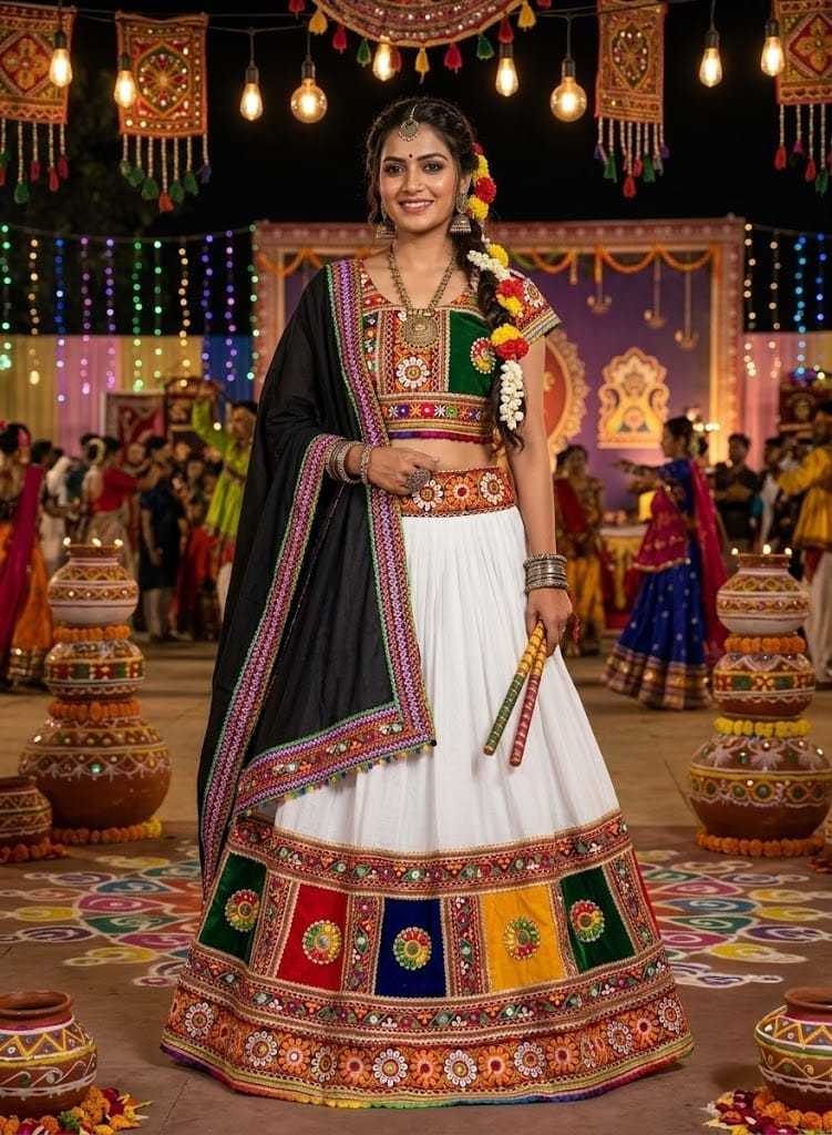 Handmade Bangadi Soft Cotton Designer Lehenga