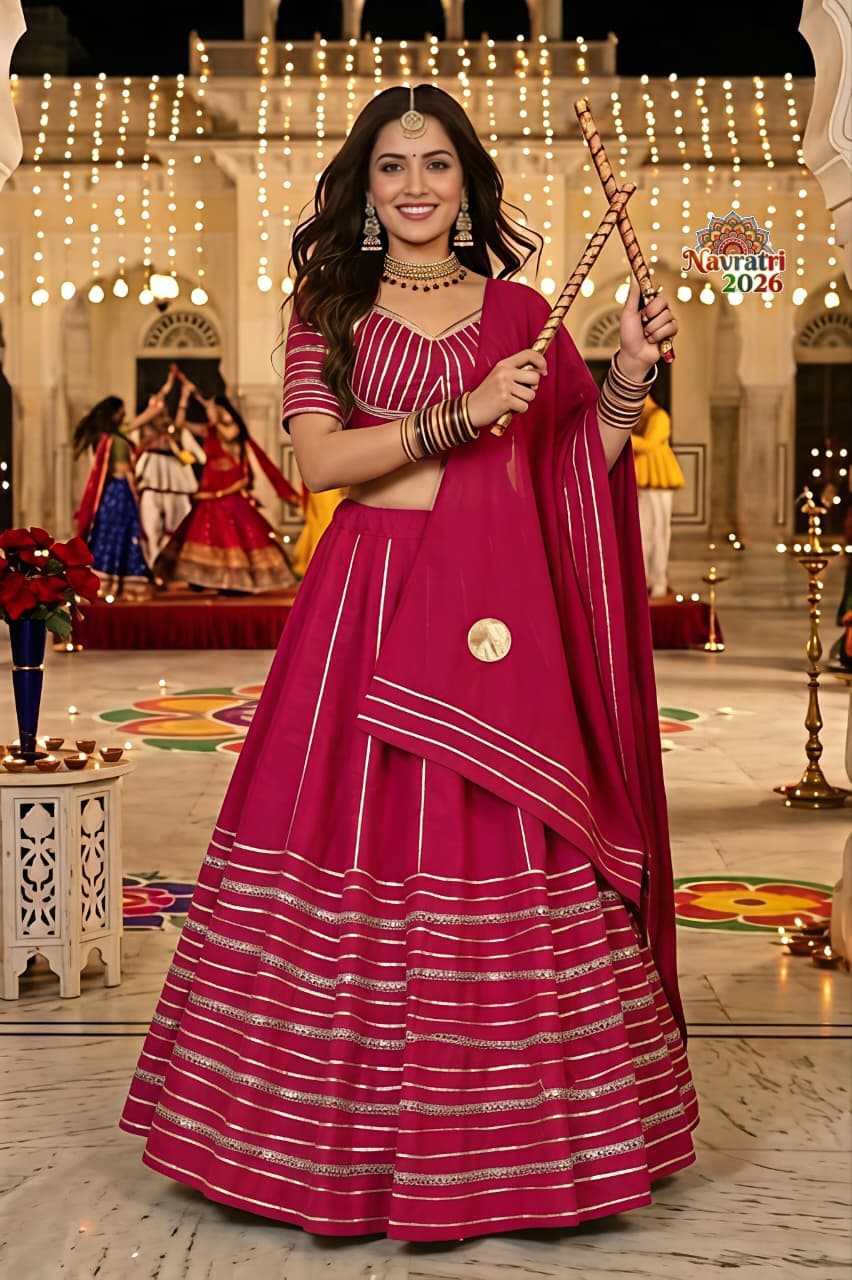 Ishti Premium Roman Silk Designer Lehenga