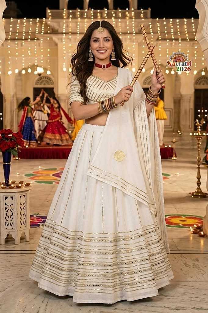 Ishti Premium Roman Silk Designer Lehenga