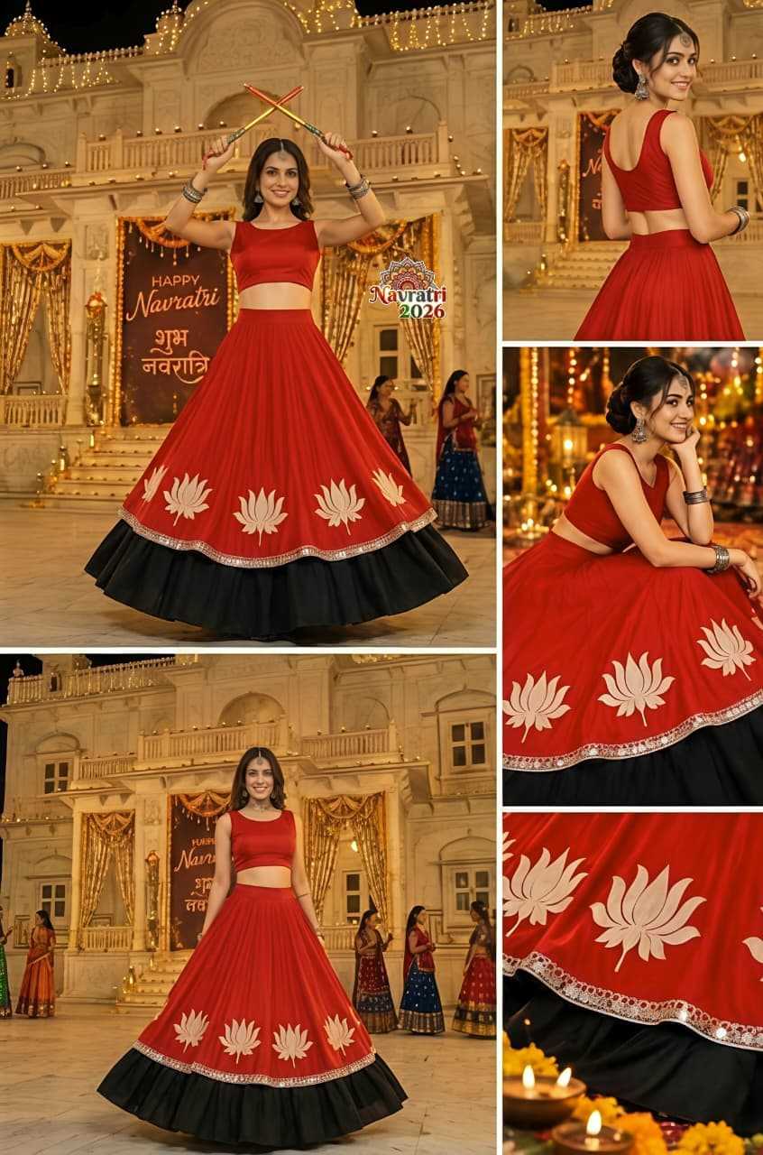 Juhi Premium Roman Silk Designer Lehenga
