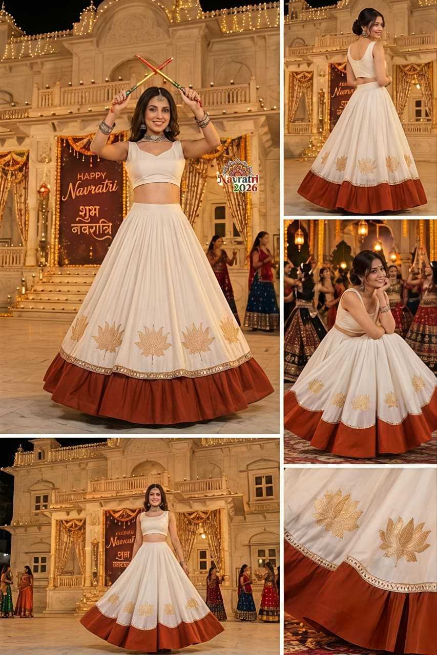 Juhi Premium Roman Silk Designer Lehenga