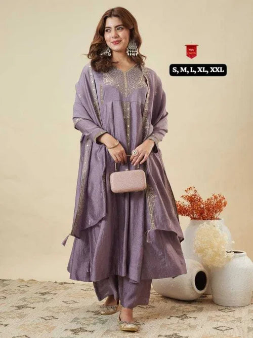 Parnavi Vichitra Silk Designer Kurti