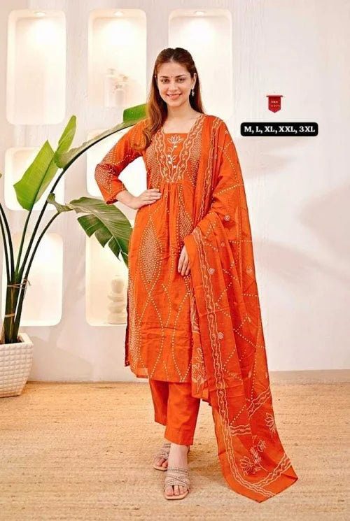 Prachiya Cotton Embroidery Suit