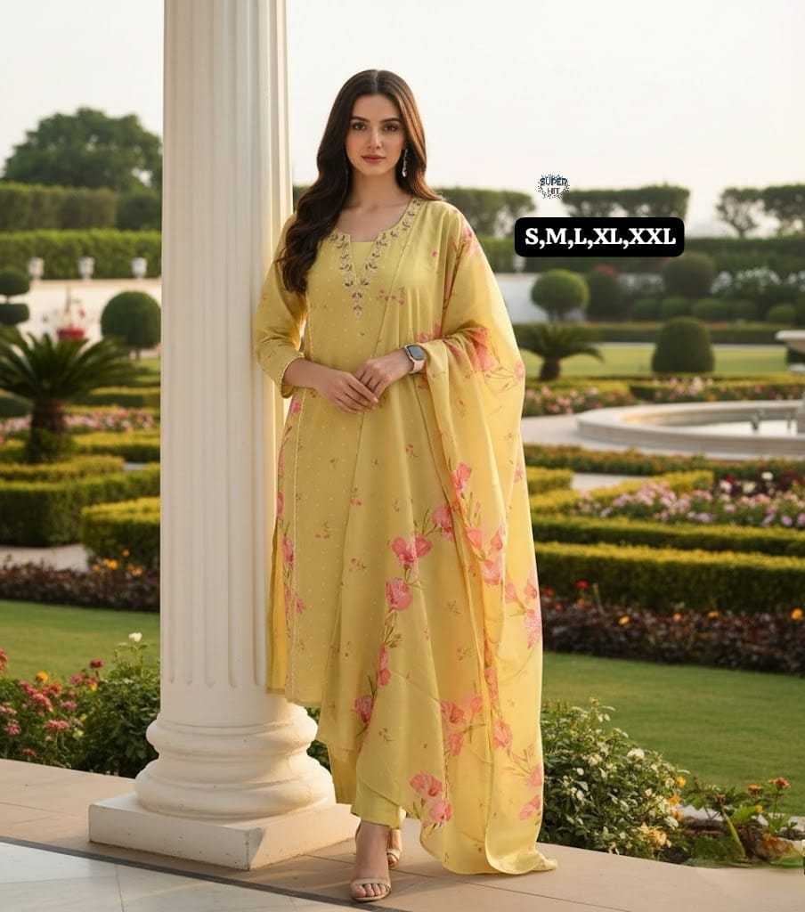 Samira Chanderi Soft Embroidery Suit