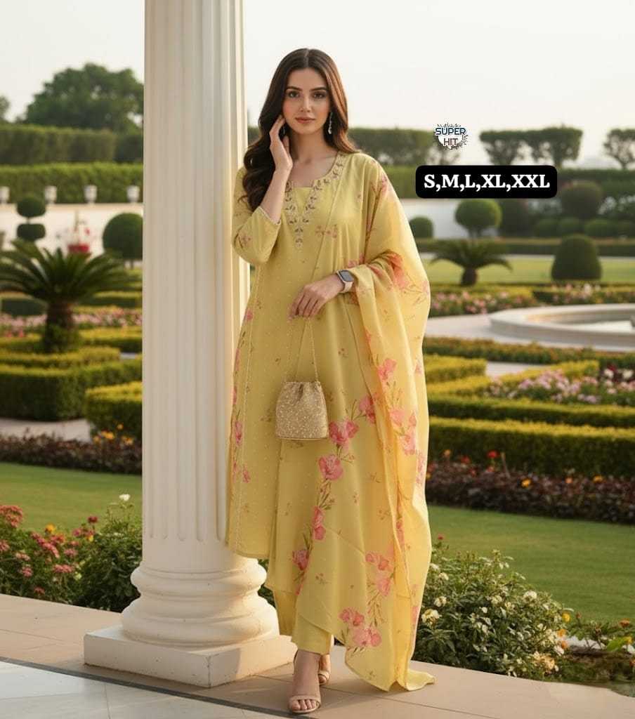 Samira Chanderi Soft Embroidery Suit