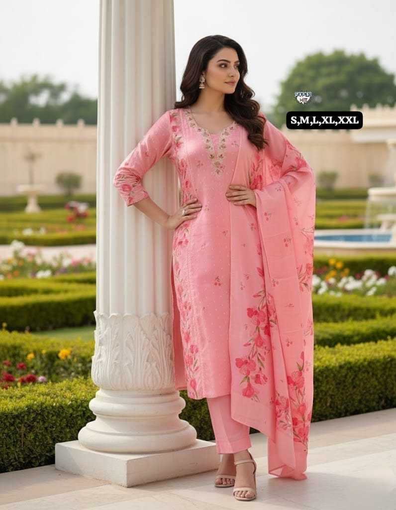 Samira Chanderi Soft Embroidery Suit