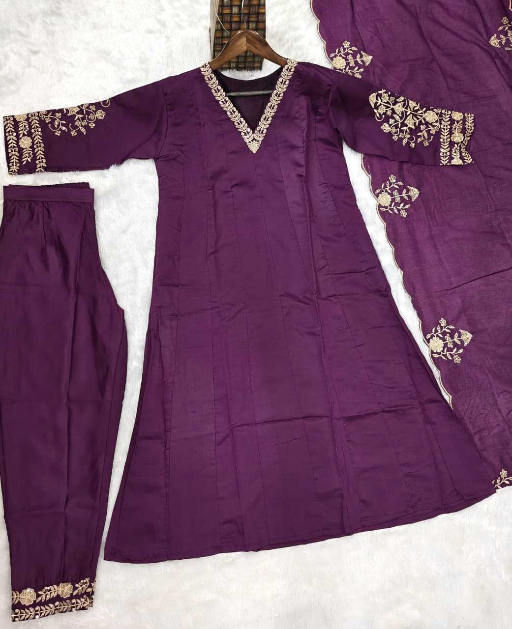 Shefali Viscose Chanderi Party Wear Kurti