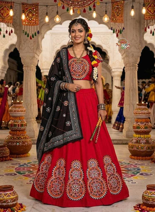 Shravya Heavy Rayon Embroidered Lehenga