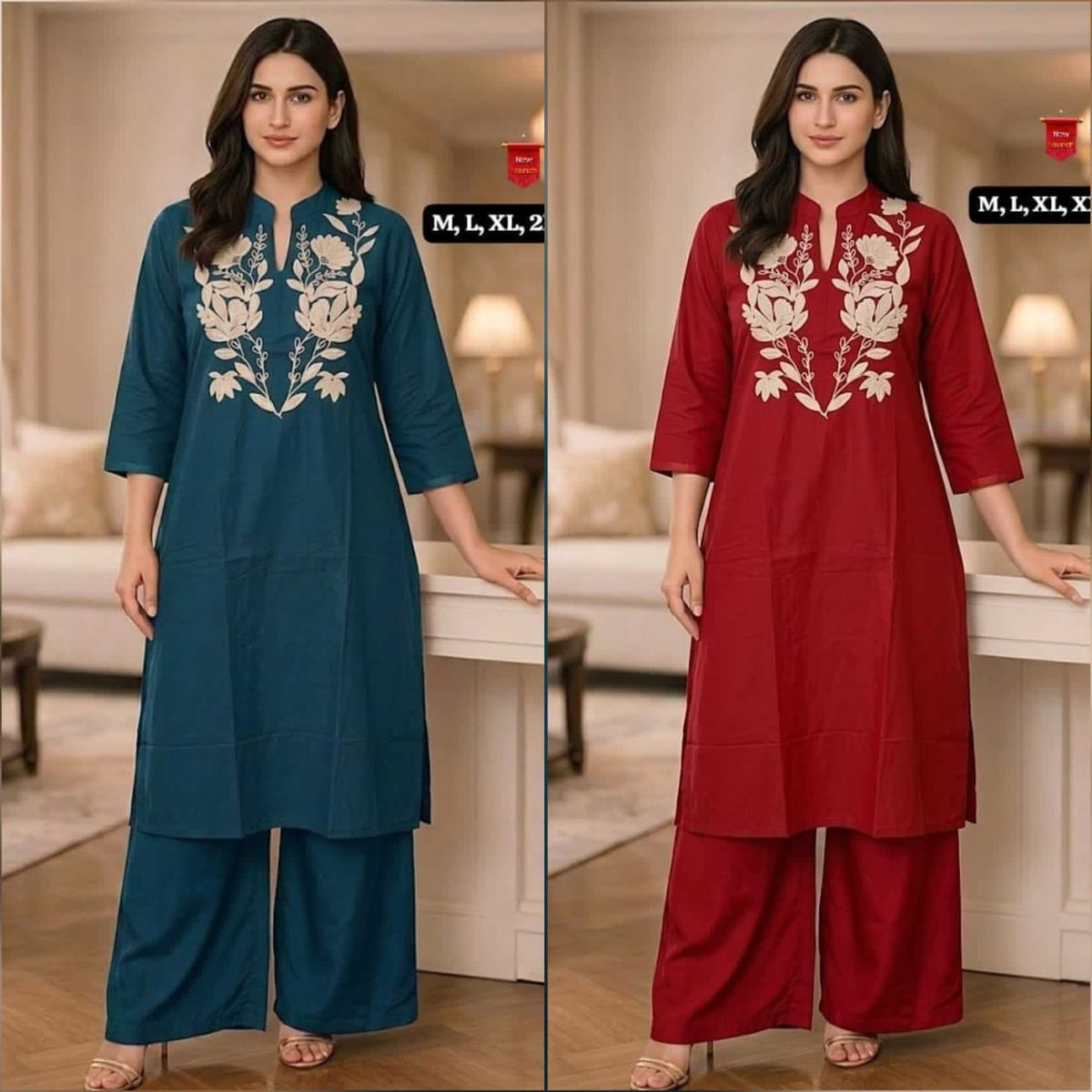 Supriya Cotton Designer Kurti in Red