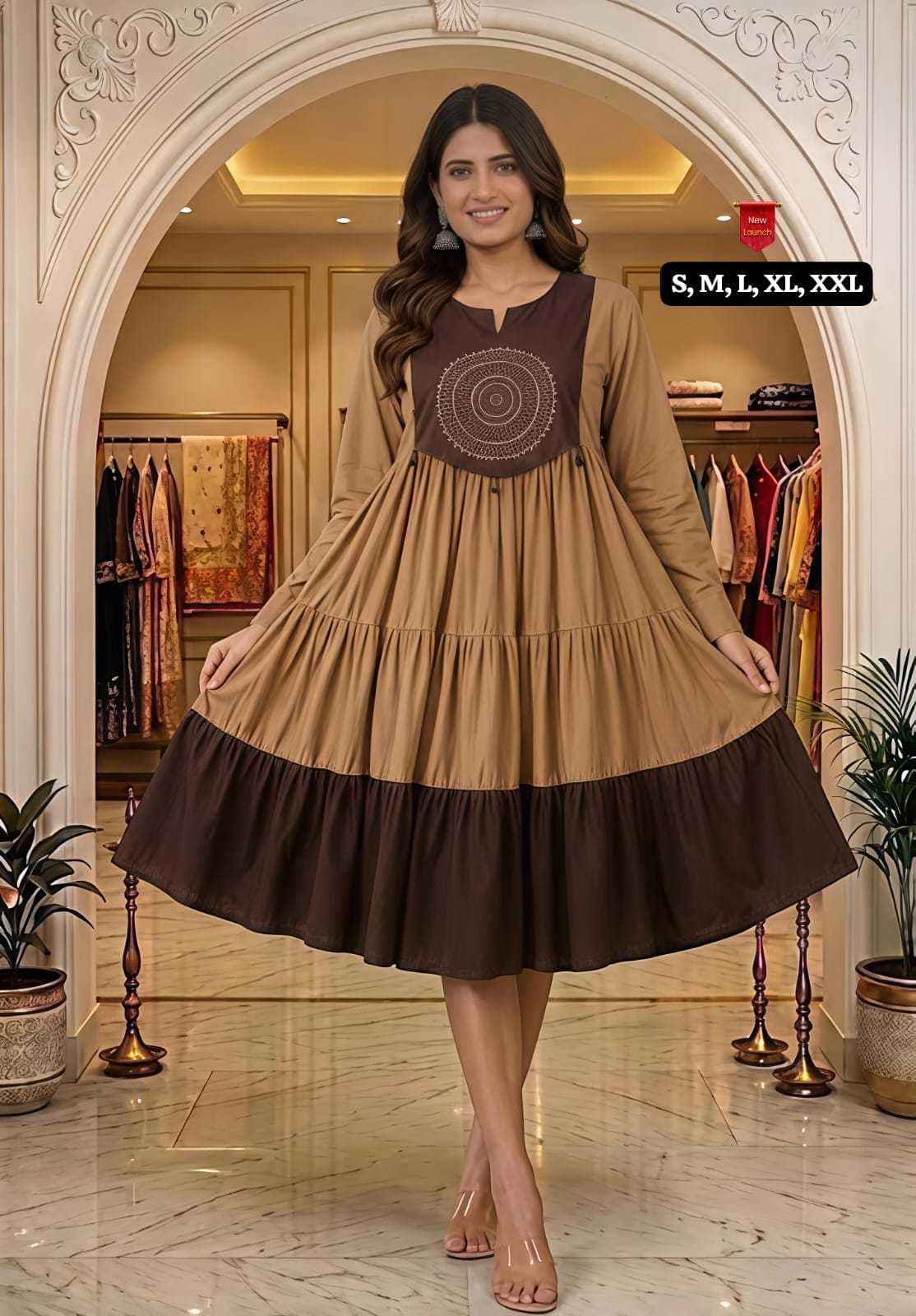 Tapasya Cotton Embroidery Gown