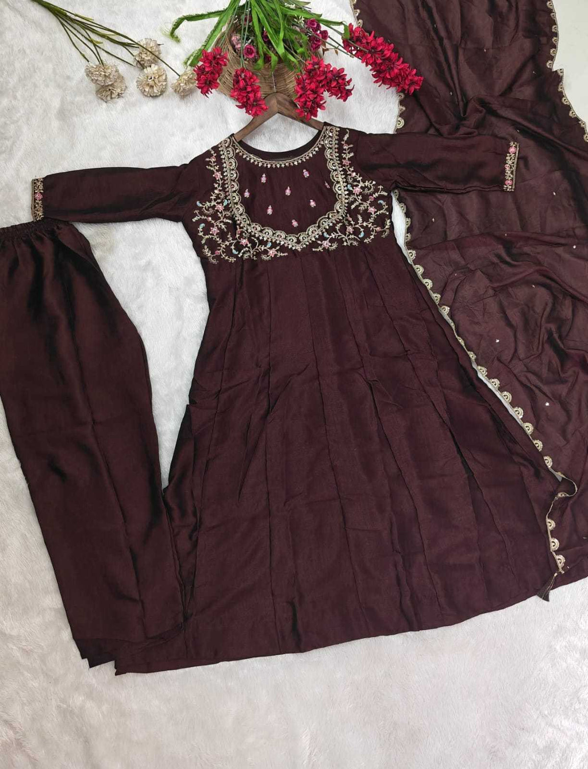Trisha Vichitra Silk Designer Kurti