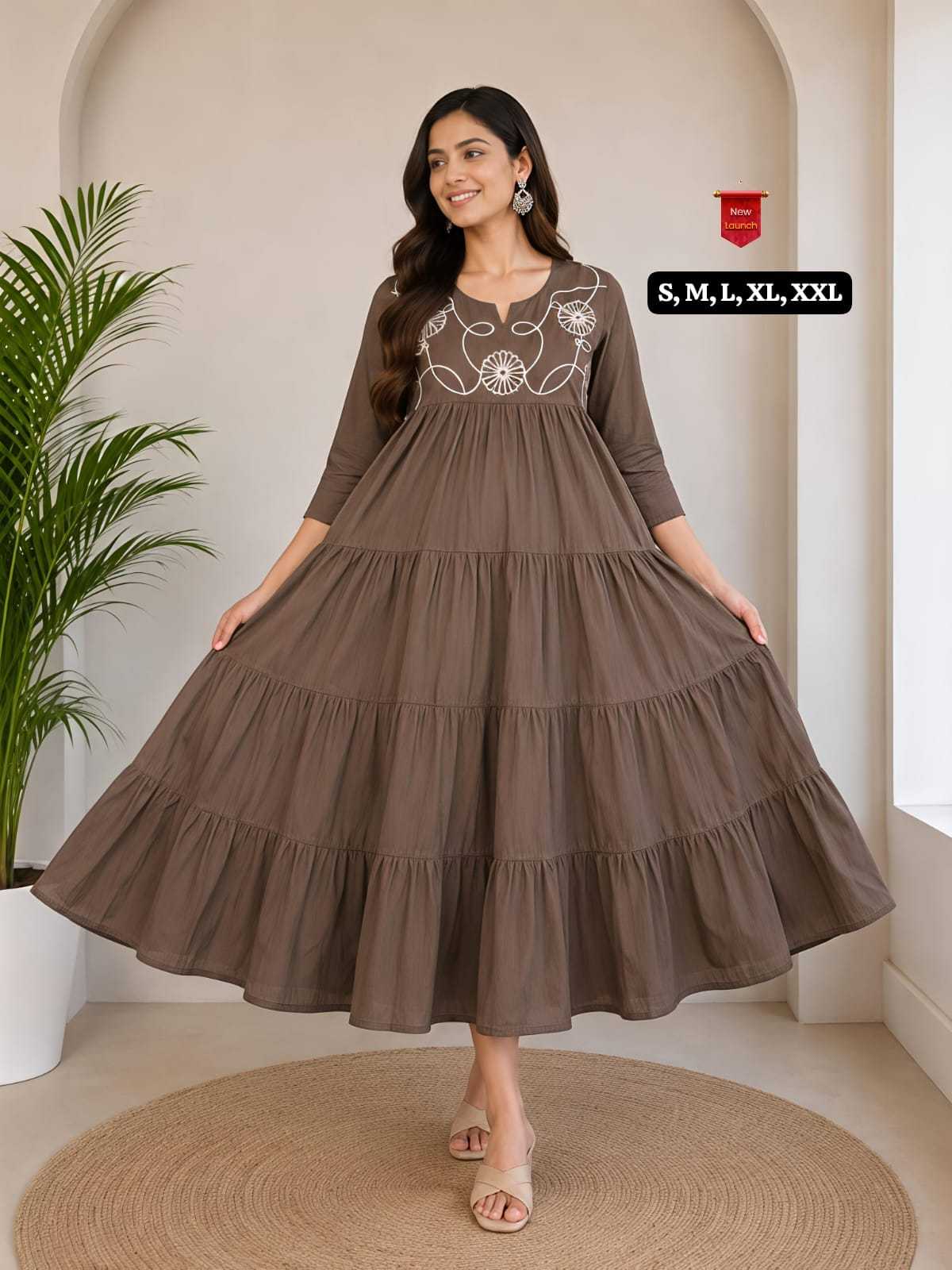 Vandana Cotton Embroidery Gown