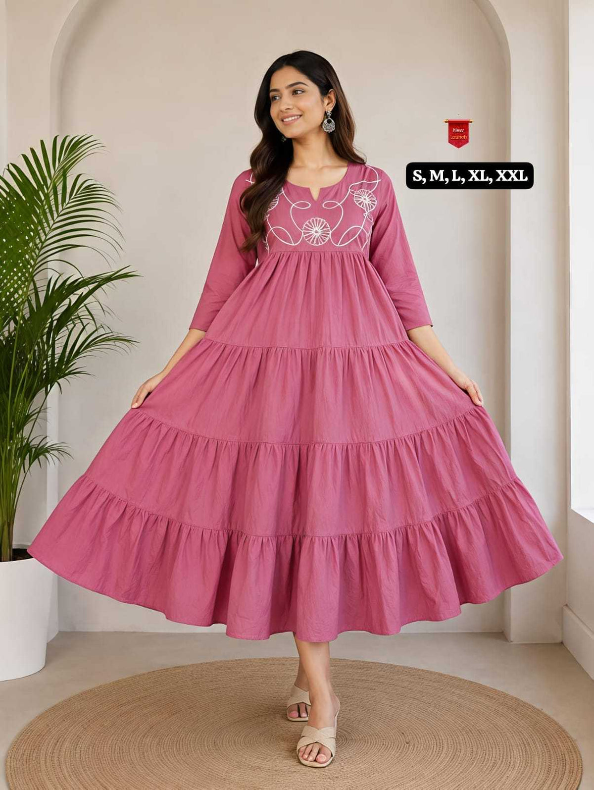 Vandana Cotton Embroidery Gown