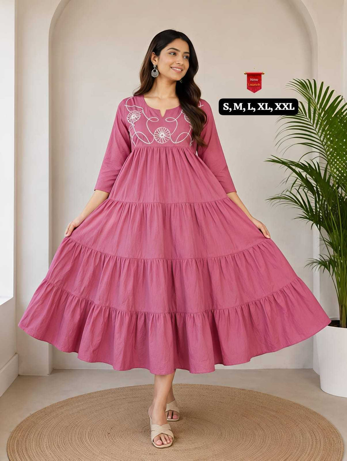 Vandana Cotton Embroidery Gown