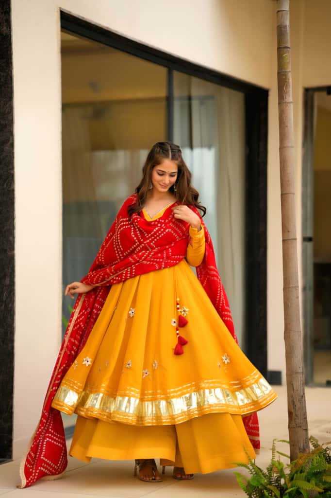 Chinon Palazzo Suit in Mustard