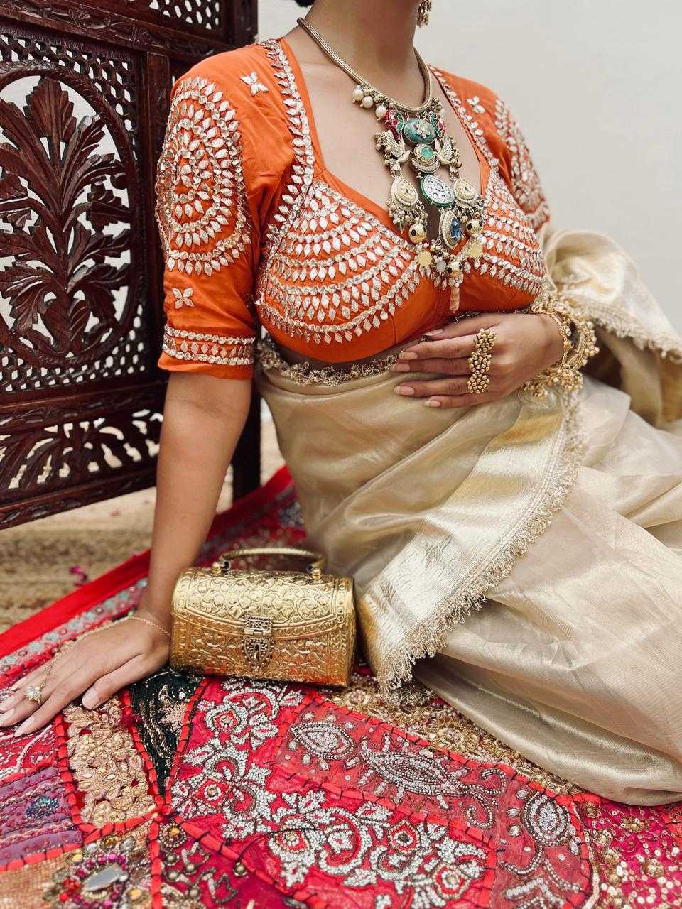 Satin Silk Party Wear Saree 1214