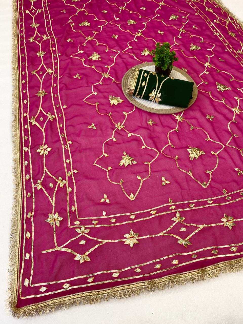 Georgette Designer Saree in Onion