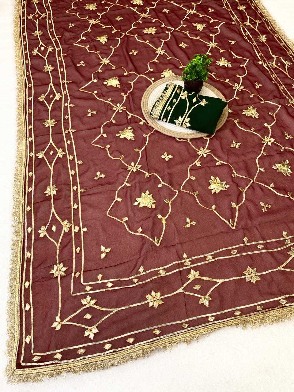 Georgette Designer Saree in Onion