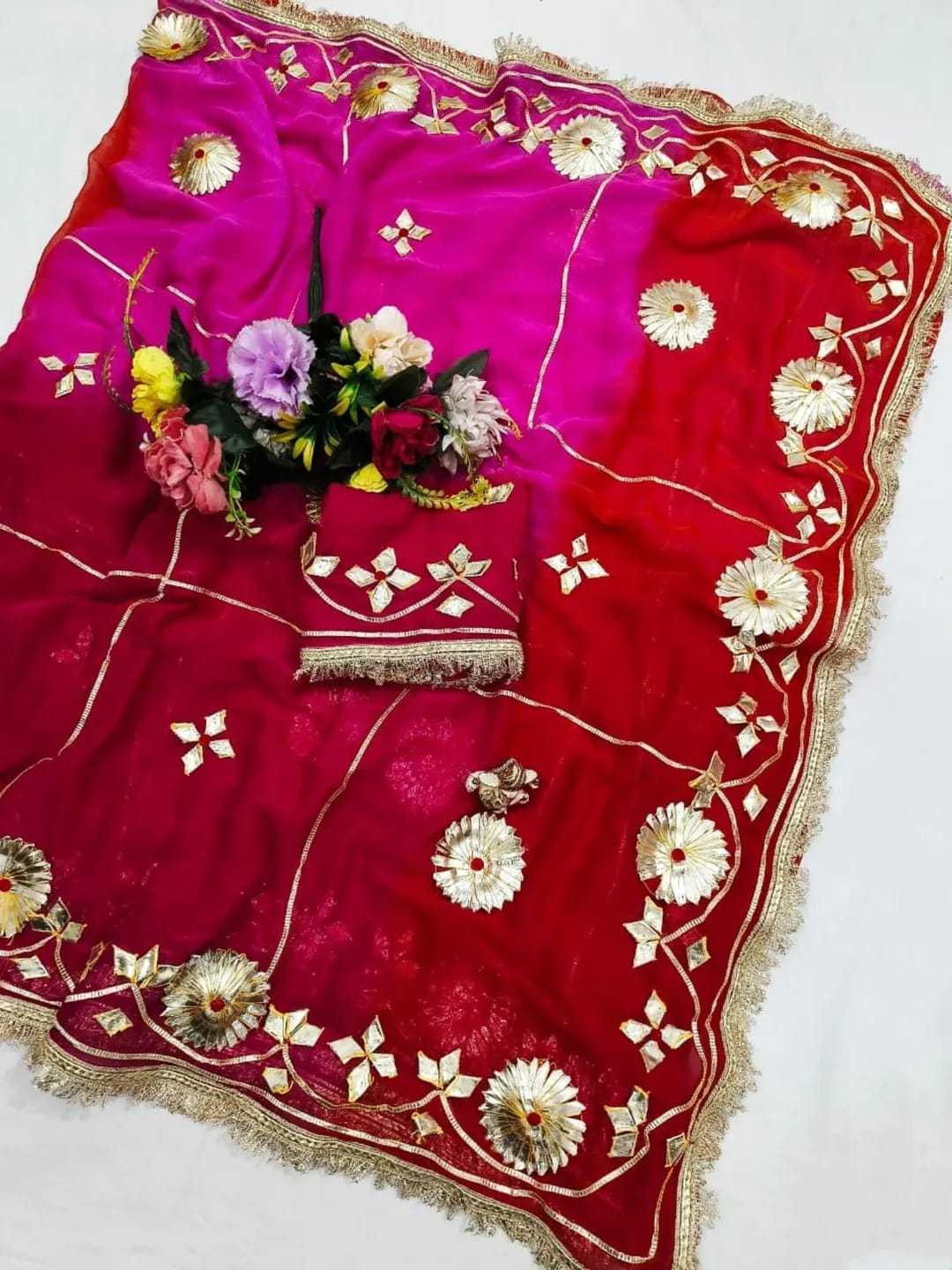 Chiffon Saree in Green