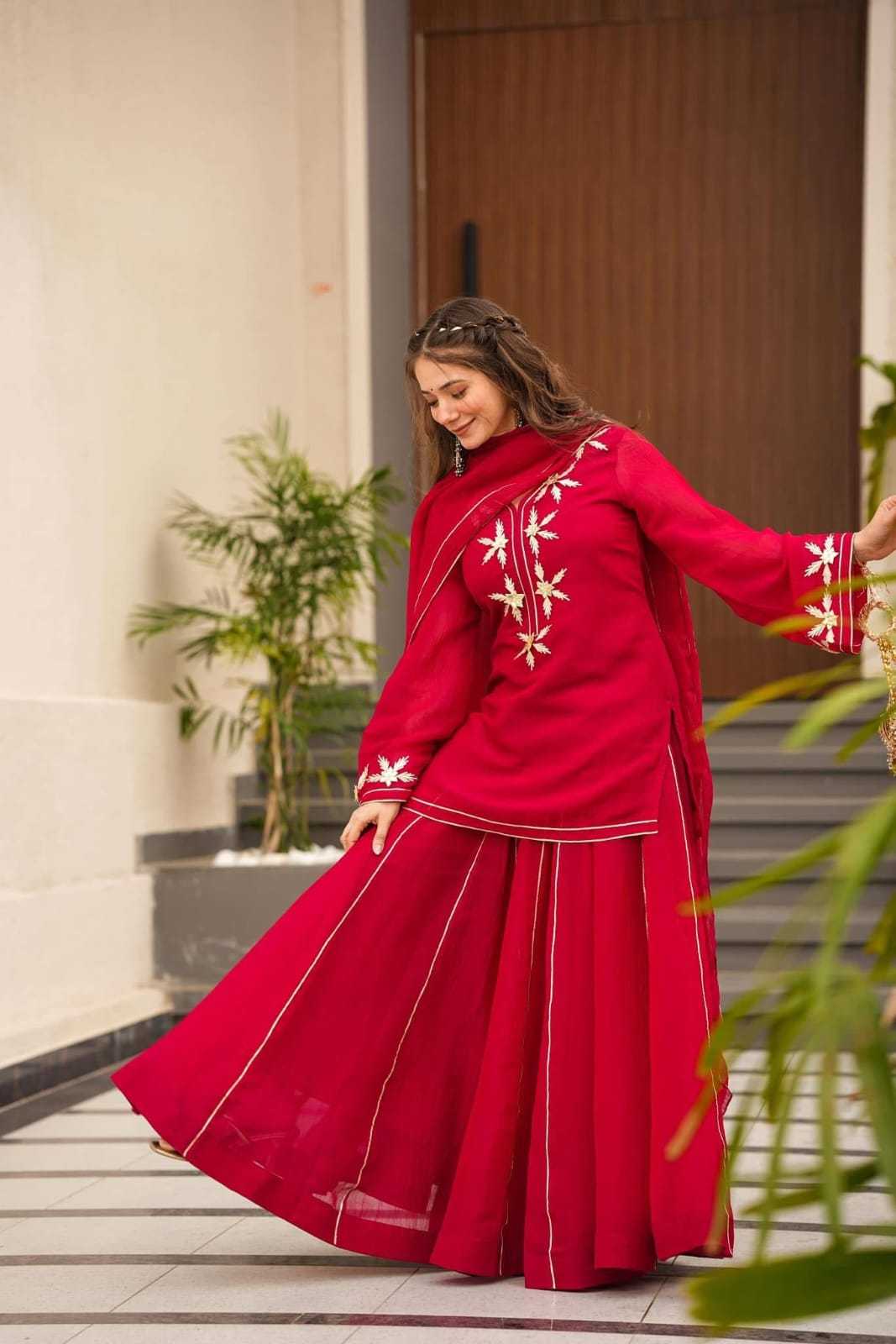 Chiffon Sharara Salwar Suit