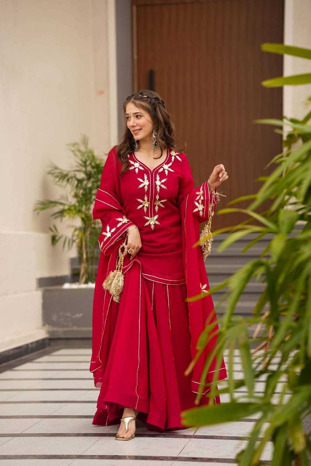 Chiffon Sharara Salwar Suit