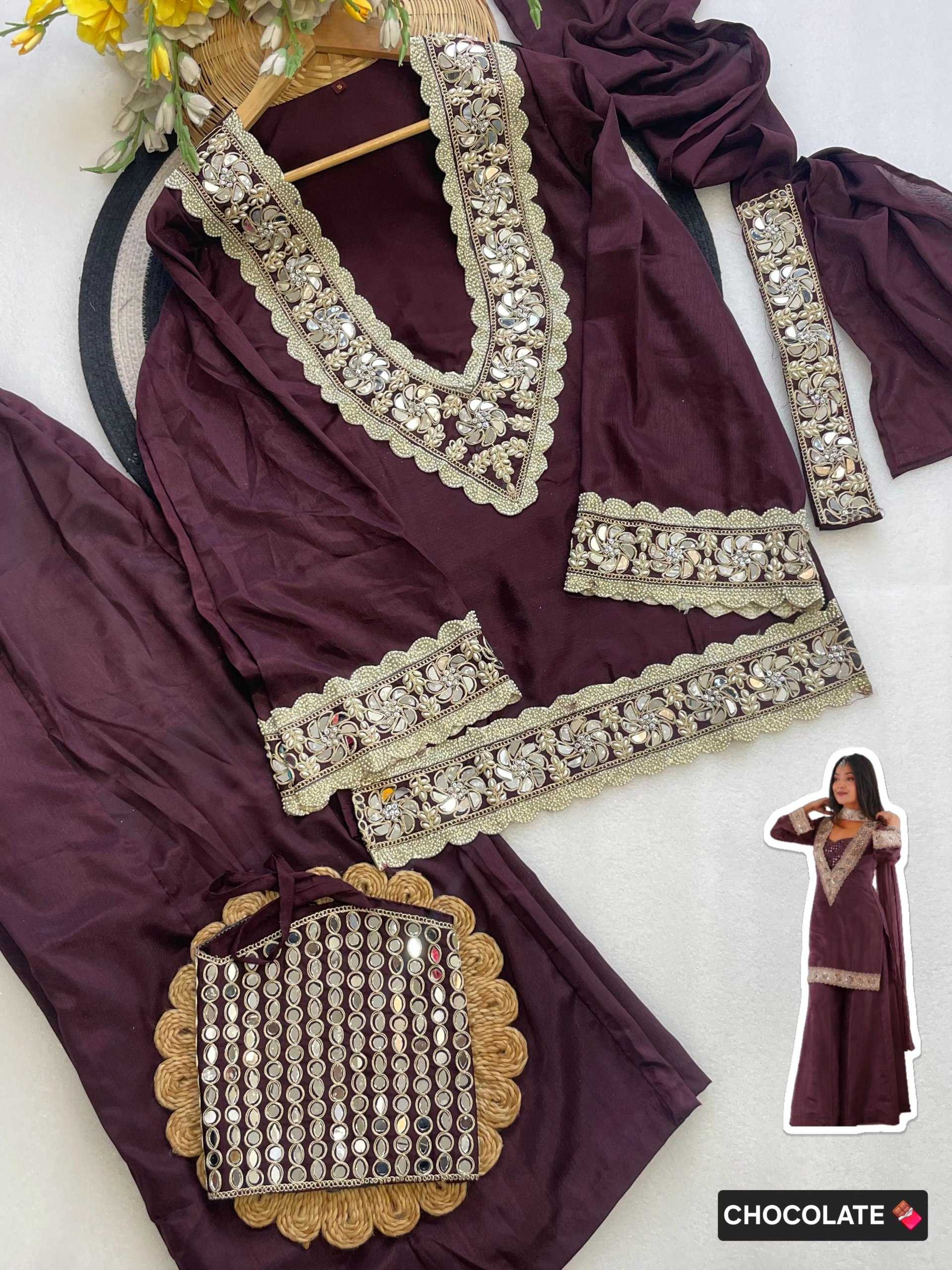 Chinon Party Wear Kurti
