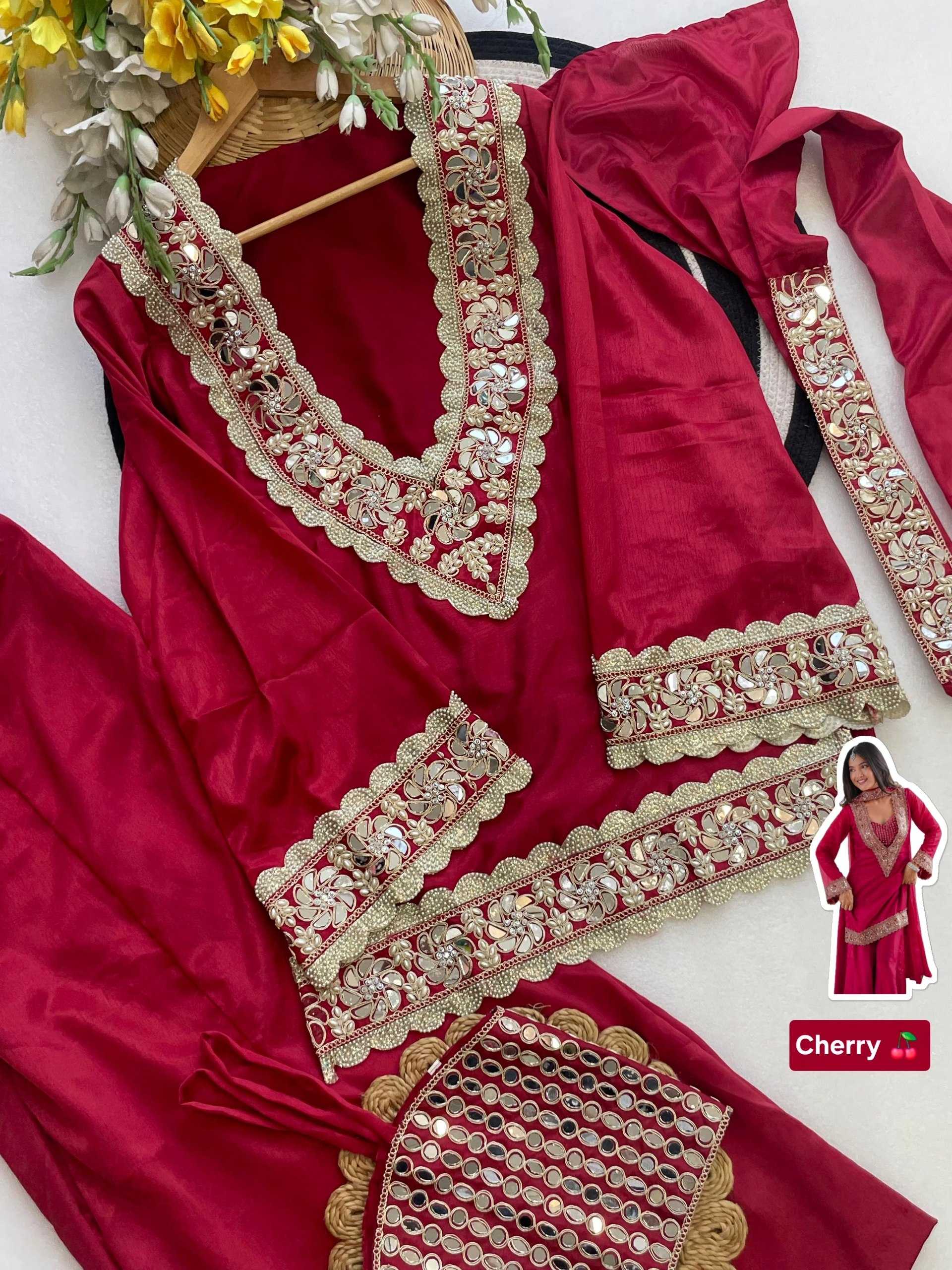 Chinon Party Wear Kurti