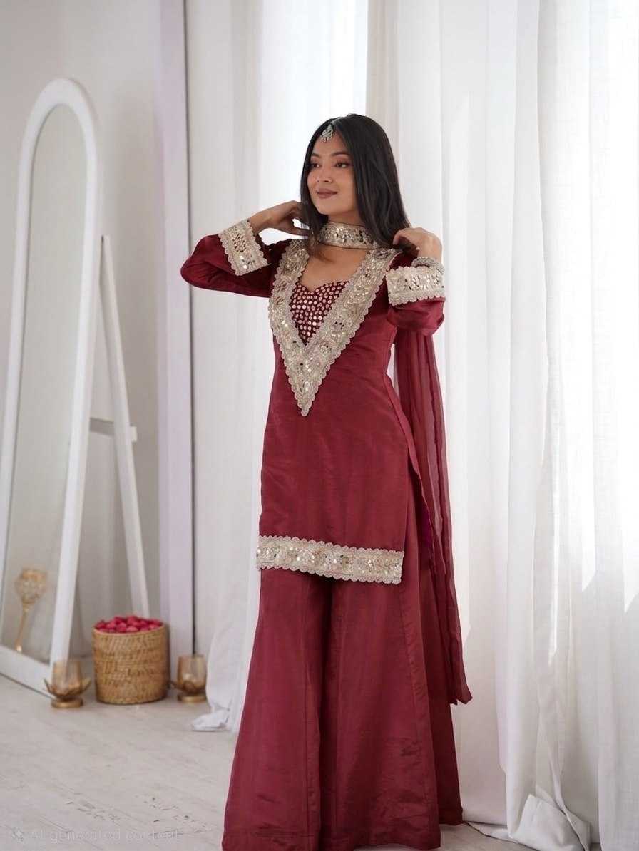 Chinon Party Wear Kurti