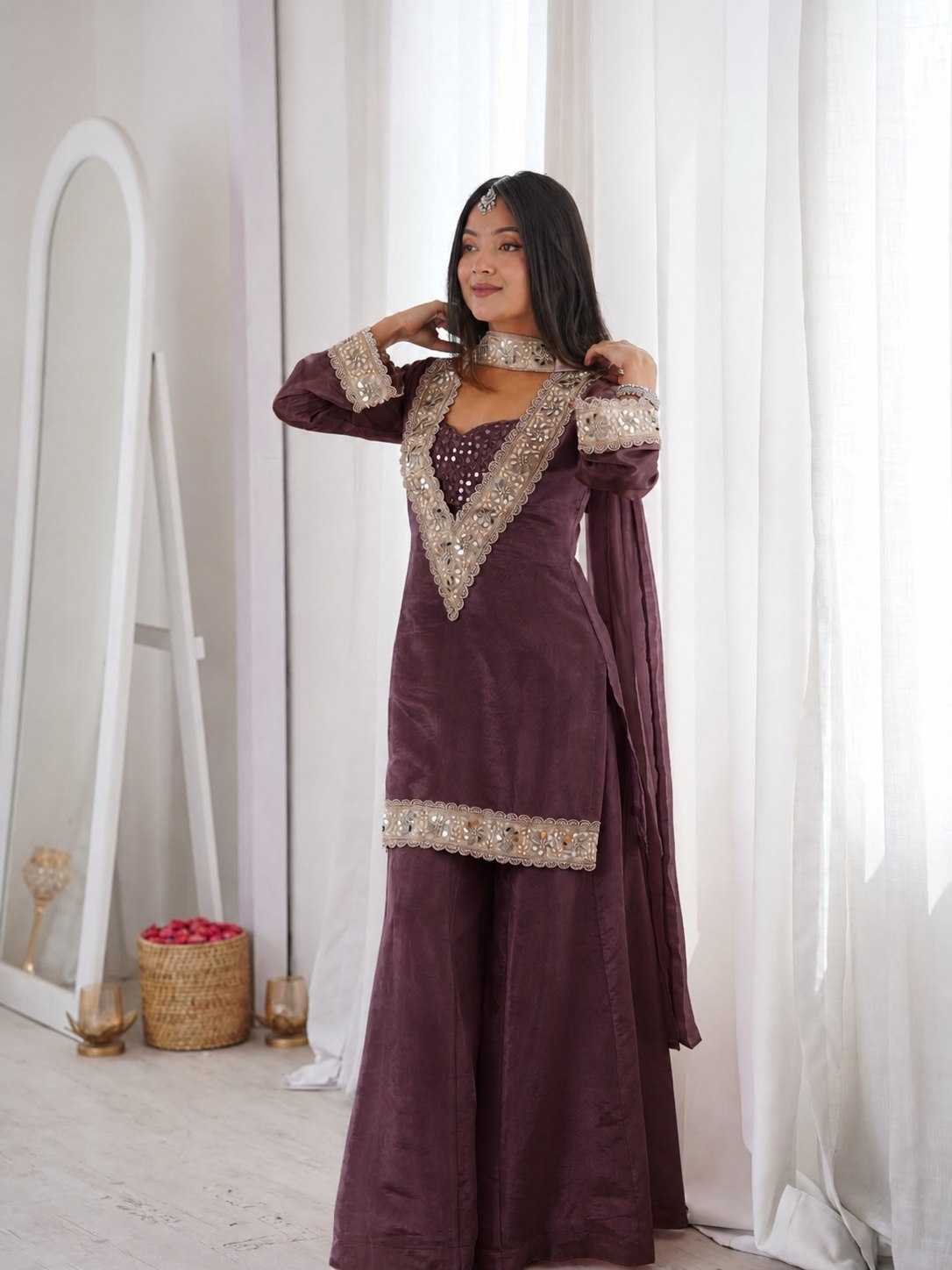 Chinon Party Wear Kurti