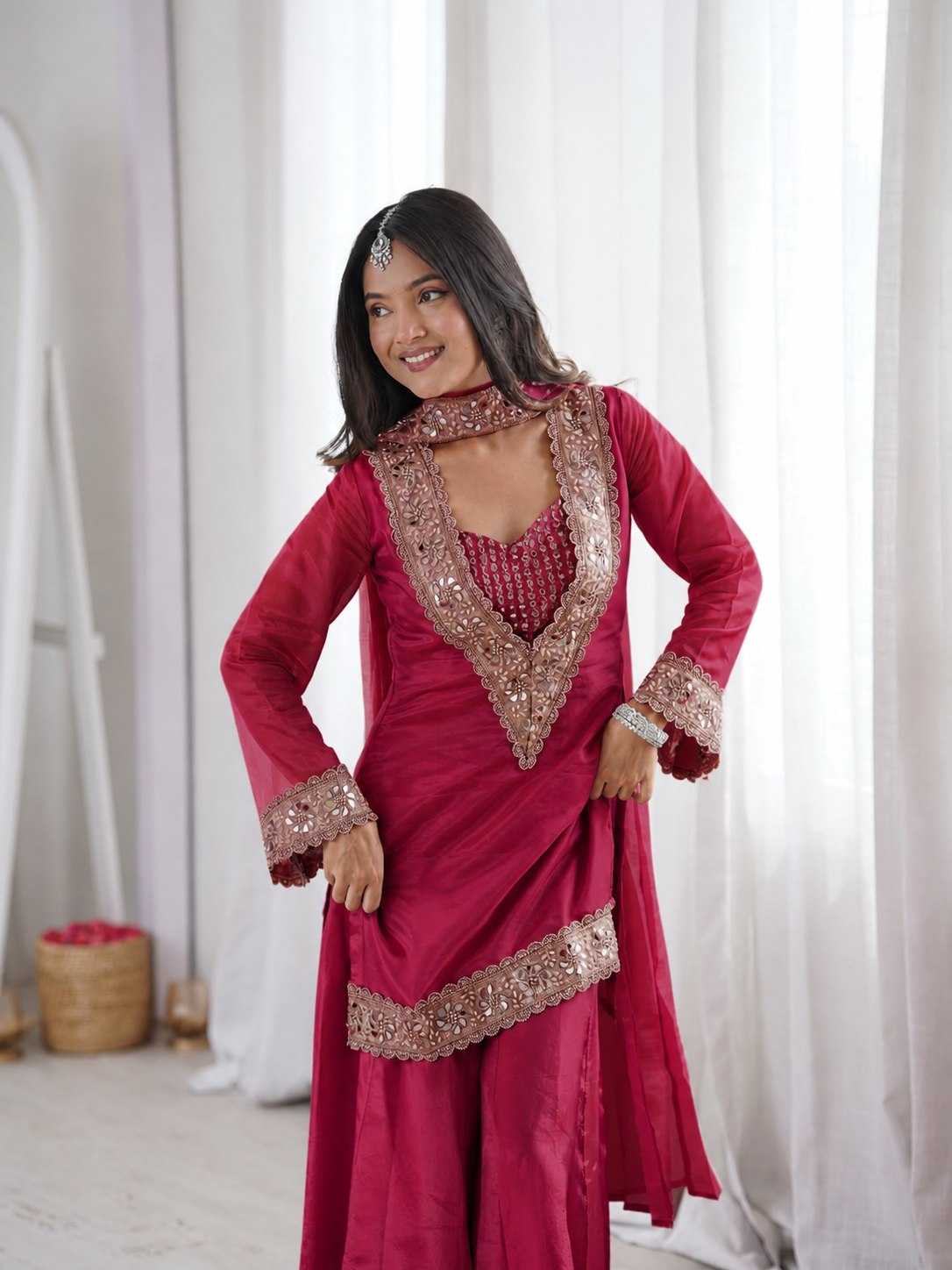 Chinon Party Wear Kurti