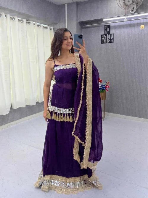 Chiffon Designer Lehenga