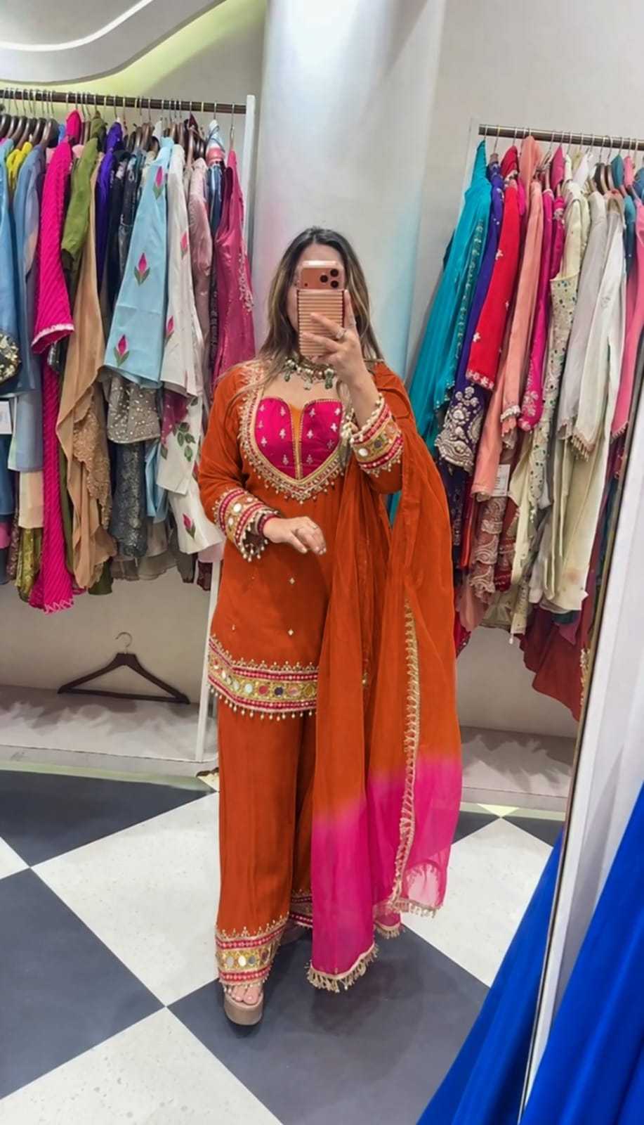 Heavy Roman Silk Palazzo Suit