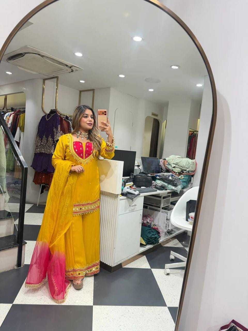 Heavy Roman Silk Palazzo Suit