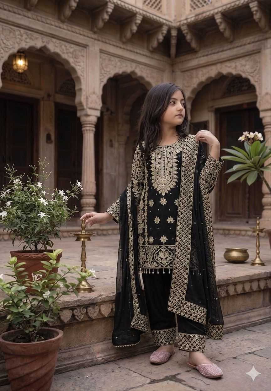 Faux Georgette Kids Suit