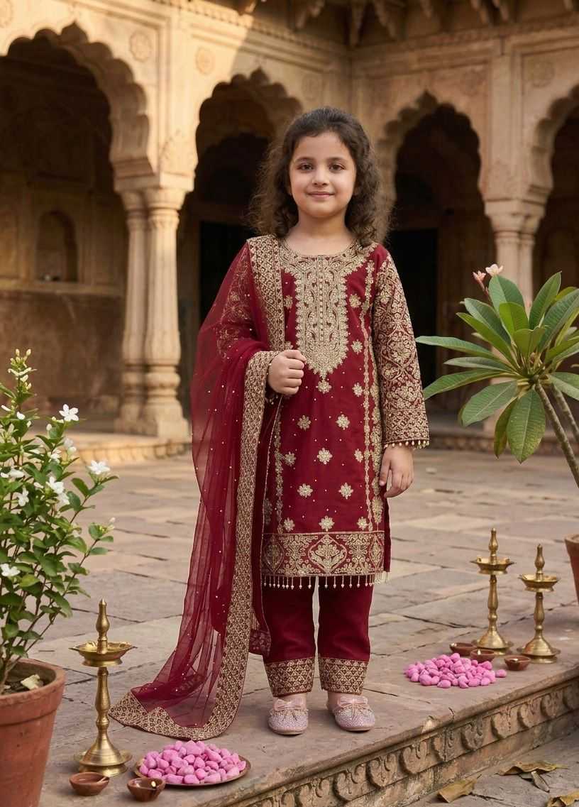 Faux Georgette Kids Suit