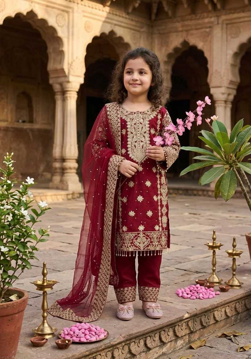 Faux Georgette Kids Suit